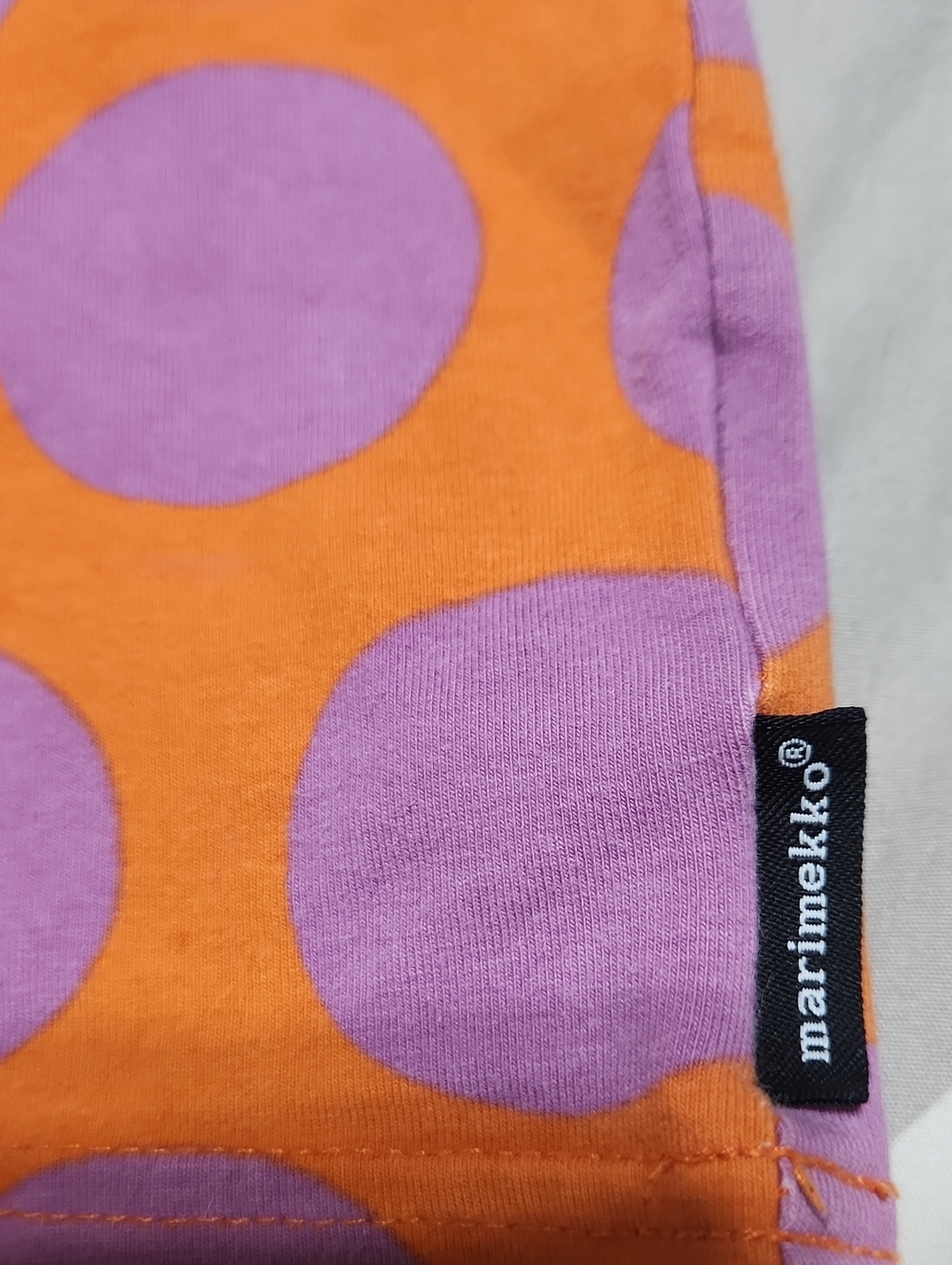 Marimekko Touko Pallo ( Polka Dot) Orange / Purple Long Sleeves Kids Top - Picture 6 of 6